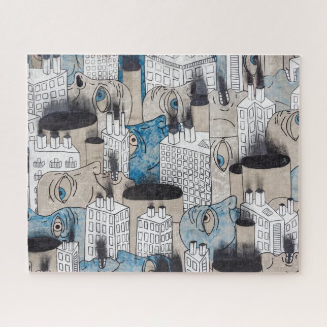 Quebra-cabeça pintura abstrato (Horizontal)