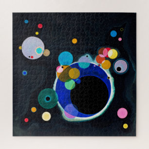 Quebra-cabeça Pintura Abstrato de Arte de Vários Círculos Kand