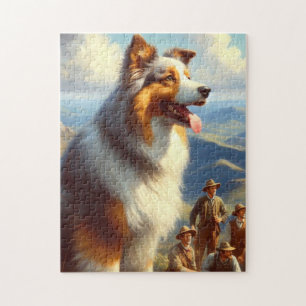 Quebra-cabeça Pintura Australiana de Pastores Vintage