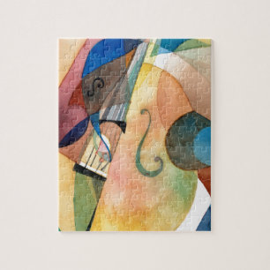 Quebra-cabeça Pintura "Bassline " da música jazz