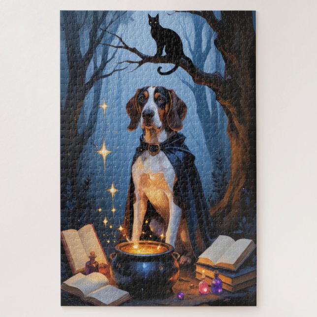 Quebra-cabeça Pintura Caprichosa de Halloween de Bluetick Coonho (Vertical)