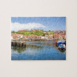 Quebra-cabeça Pintura cêntrica de Whitby Harbor