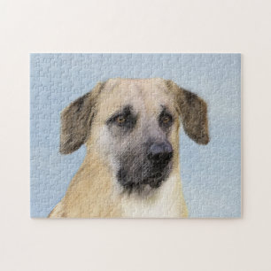 Quebra-cabeça Pintura Chinook (Ouvidos Soltos) - Arte Cachorro O