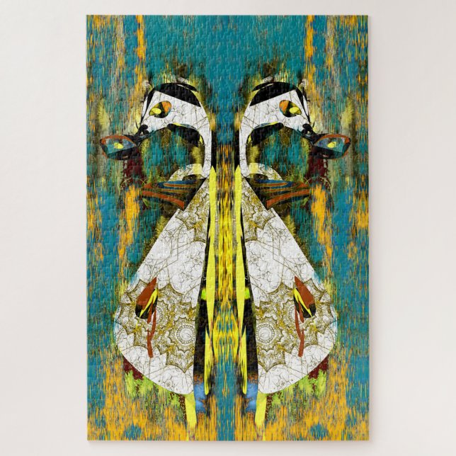 Quebra-cabeça Pintura Colorida Abstrato (Vertical)