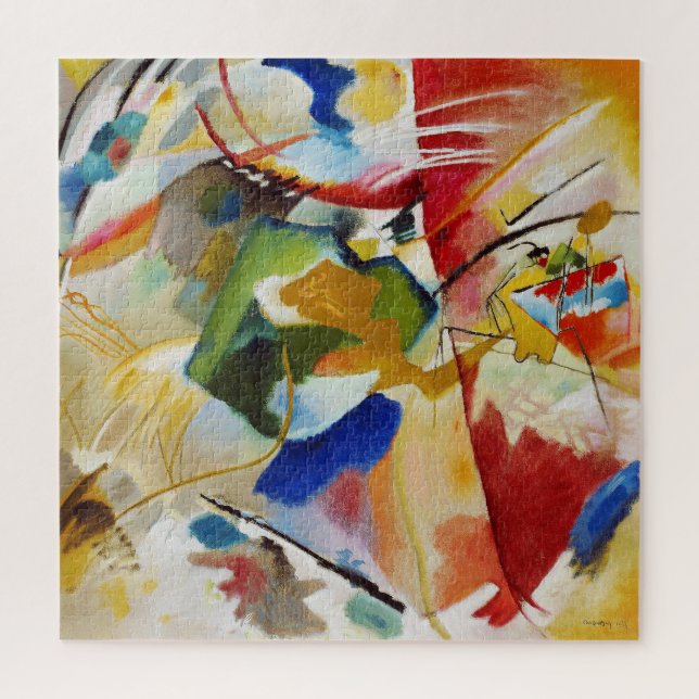 Quebra-cabeça Pintura com Centro Verde por Wassily Kandinsky (Vertical)