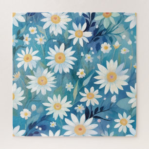 Quebra-cabeça Pintura com flores brancas