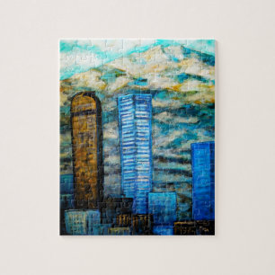 Quebra-cabeça Pintura da arquitectura da cidade de Denver,