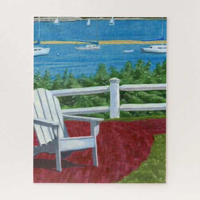 Quebra-cabeça Pintura da Cadeira Adirondack 520 peças Puzzle (Vertical)