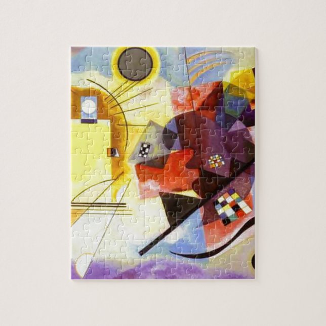 Quebra-cabeça Pintura de Abstrato Amarelo Azul Kandinsky (Vertical)