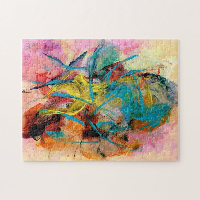 Quebra-cabeça Pintura de Abstrato colorida energética (Horizontal)