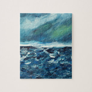 Quebra-cabeça Pintura de Abstrato de Sonho Azul