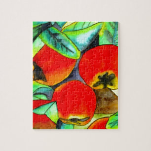 Quebra-cabeça Pintura de água das Maçãs Vermelhas