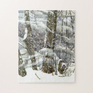 Quebra-cabeça Pintura de Aquarela Invernal