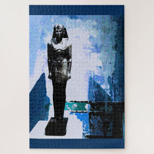 Quebra-cabeça Pintura de Arte do Egito Azul