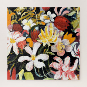 Quebra-cabeça Pintura de August Macke, tapete de flores