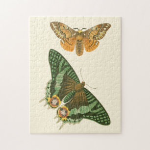 Quebra-cabeça Pintura de Borboleta Ligeiramente Bordada