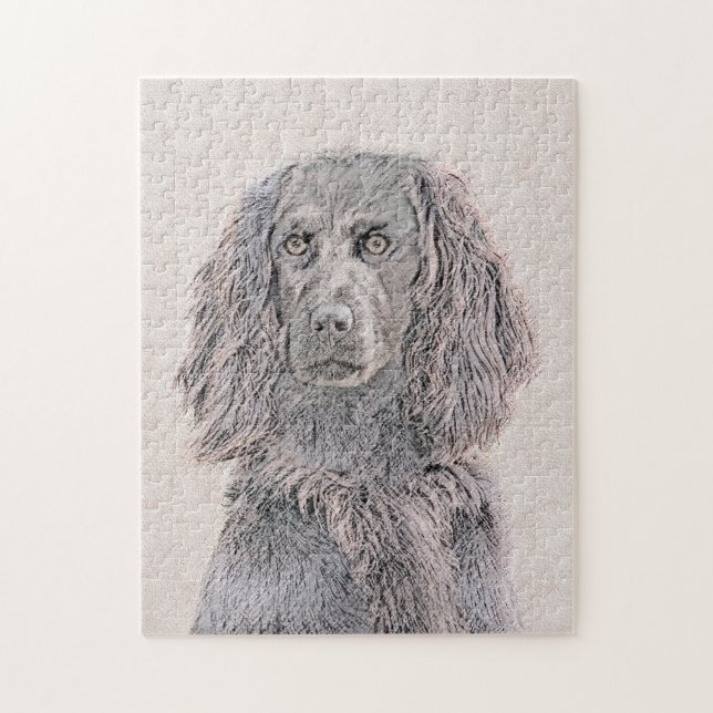 Quebra-cabeça Pintura de Boykin Spaniel - Arte de Cachorro Origi (Vertical)