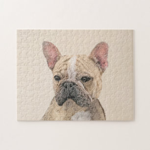 Quebra-cabeça Pintura de Bulldog Francês (Sable) - Original Fofo