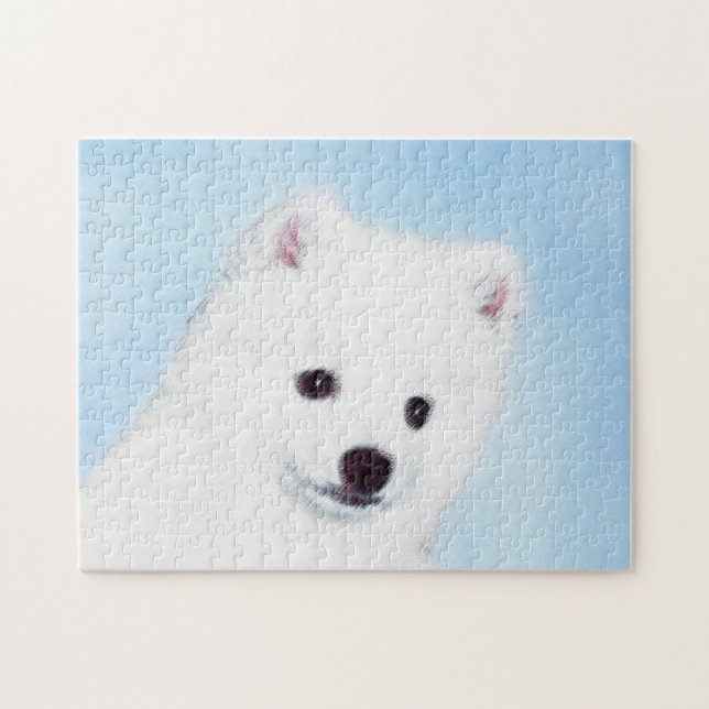 Quebra-cabeça Pintura de Cachorro Eskimo Americano - Arte Origin (Horizontal)