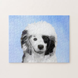 Quebra-cabeça Pintura de Cachorro Português - Arte Original de C
