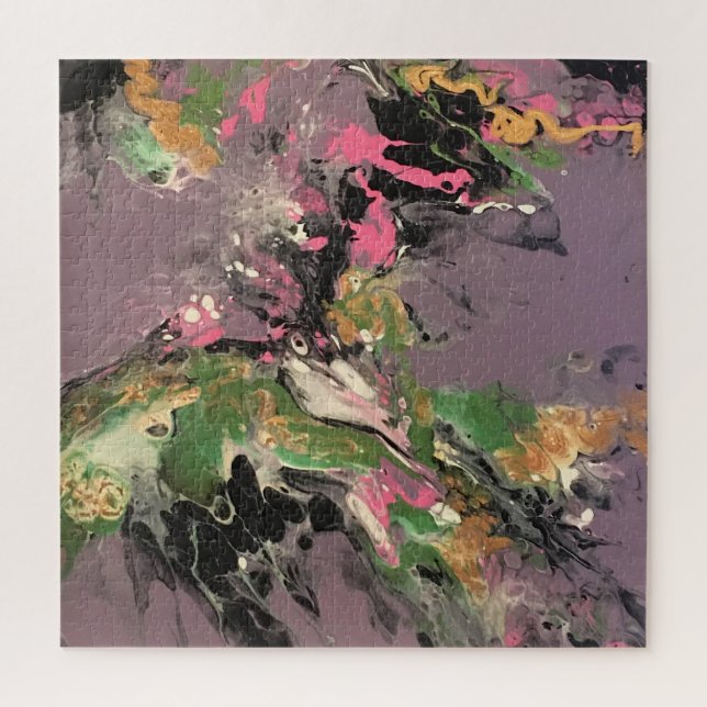 Quebra-cabeça Pintura de Canvas de Acrilo de Peixe (Vertical)