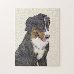 Quebra-cabeça Pintura De Cão Da Montanha Bernese - Arte Origina