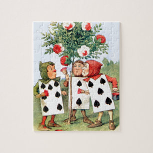 Quebra-cabeça Pintura de Cardmen os rosas da rainha no país das