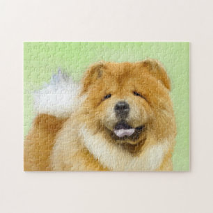 Quebra-cabeça Pintura De Chow Chow - Arte De Cachorro Original
