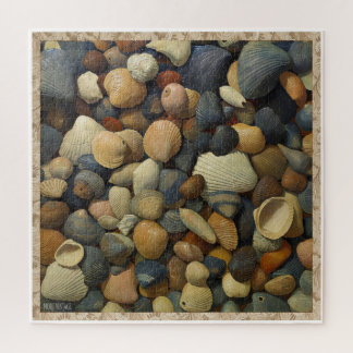 QUEBRA-CABEÇA PINTURA DE CONCHA DE MAR