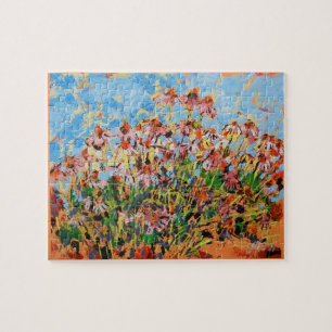 Quebra-cabeça Pintura de Coneflowers  / Artista Larry Lerew