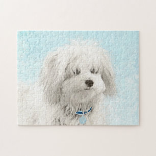 Quebra-cabeça Pintura de Coton de Tulear - Arte de Cão Original