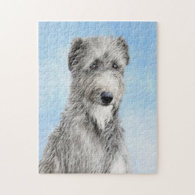 Quebra-cabeça Pintura De Deerhound Escocês - Cachorro Original C (Vertical)