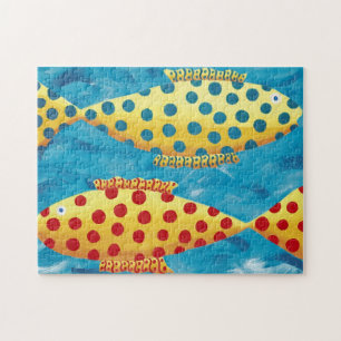 Quebra-cabeça Pintura de Dois Peixes Malhados