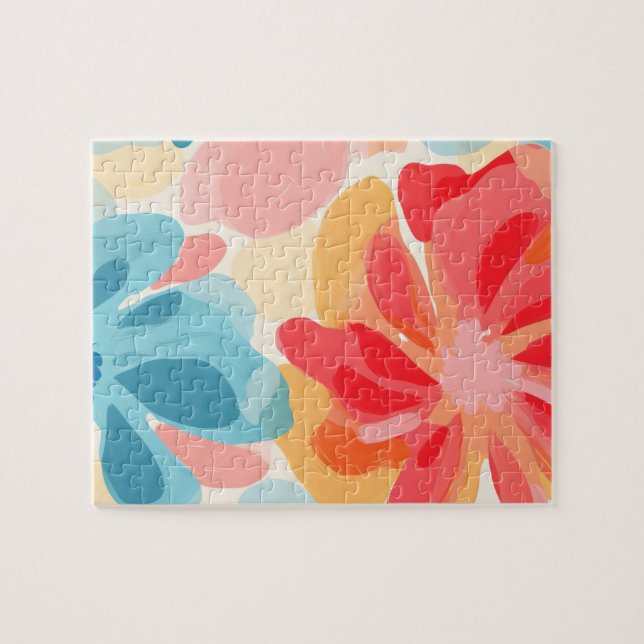 Quebra-cabeça Pintura de flores abstratas (Horizontal)