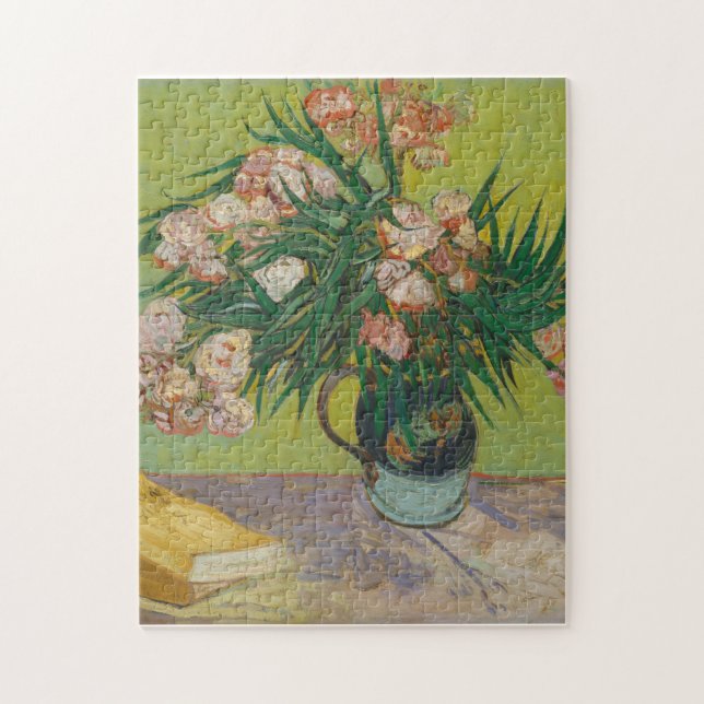 Quebra-cabeça pintura de flores de oleandro de Vincent Van Gogh (Vertical)
