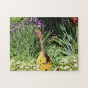 Quebra-cabeça Pintura de Foto do Jardim Flor Mandolin Iris
