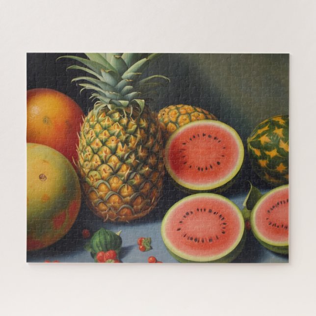 Quebra-cabeça Pintura de Frutas Tropicais (Horizontal)