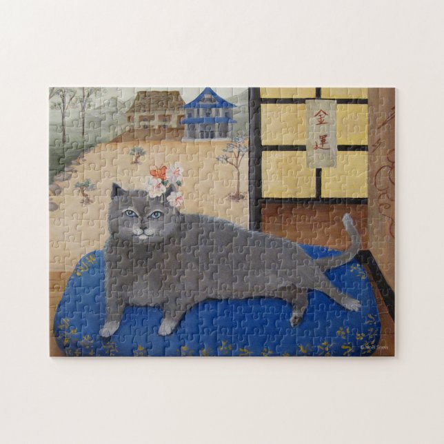Quebra-cabeça Pintura de gatos no Japão (Horizontal)