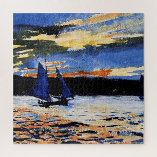 Quebra-cabeça Pintura de Gloucester Sunset em Winslow Homer