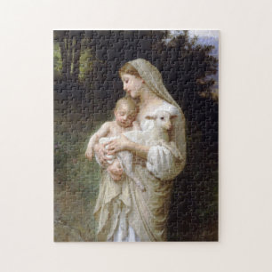 Quebra-cabeça Pintura de "inocência" do bebê Jesus e Maria