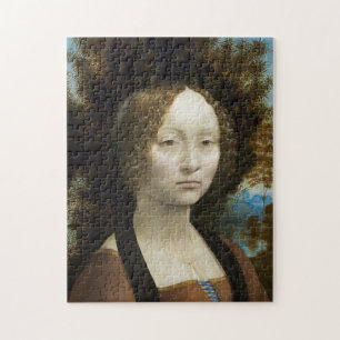 Quebra-cabeça Pintura De Leonardo Da Vinci Ginevra De'Benci