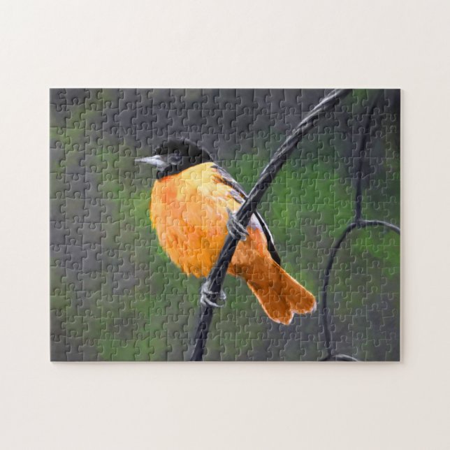 Quebra-cabeça Pintura de Oriole - Arte Original para Pássaros (Horizontal)