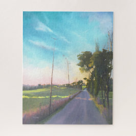 Quebra-cabeça Pintura de Paisagem Colorida da Toscana