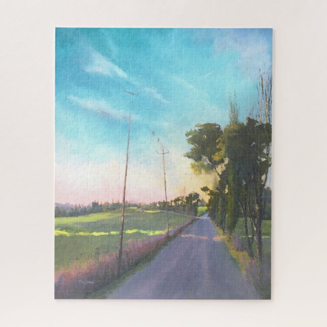 Quebra-cabeça Pintura de Paisagem Colorida da Toscana (Vertical)