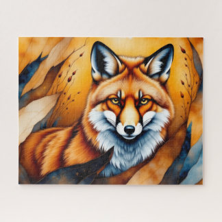 Quebra-cabeça Pintura de Raposa de Outono