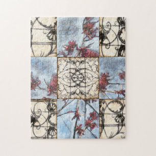 Quebra-cabeça Pintura de Rolagem de Abstrato Paneled