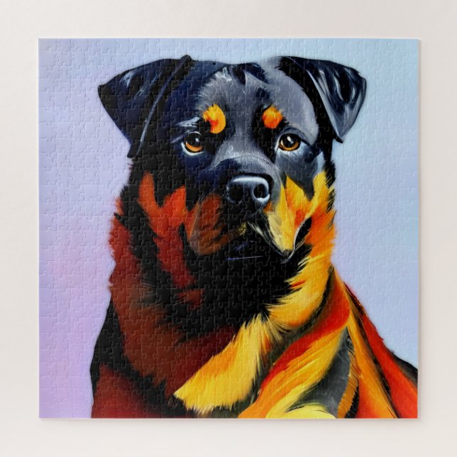 Quebra-cabeça pintura de Rottweiler (Vertical)