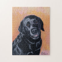 Pintura de sorriso Black Labrador