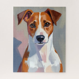 Quebra-cabeça Pintura de Terrier Jack Russell Cão Animal de Esti