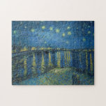 Quebra-cabeça Pintura de Van Gogh Starry Night Rhone<br><div class="desc">Vincent Van Gogh (30 de março de 1853 - 29 de julho de 1890) foi um pintor influente do posto impressionista neerlandês.  Esta pintura é Starry Night sobre o Rhone.</div>